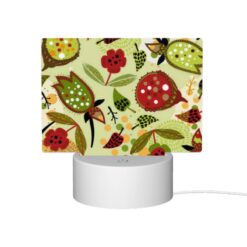 Rectangular Acrylic Night Light, A Pattern Of Red And Green Leaves And Fruits. -Acrylic Night Light Shop 8de3a22388bab6f6dddcdb0b975993de3c66e32d