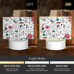 Rectangular Acrylic Night Light, A Colorful Floral Pattern With Pink -Acrylic Night Light Shop 8e2142260a06992f5e09f7c068a7d2245e8e6955