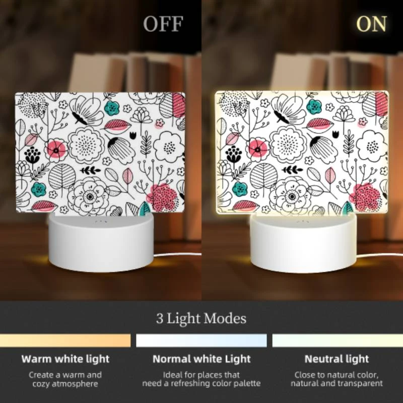Rectangular Acrylic Night Light, A colorful floral pattern with pink Rectangular Acrylic Night Light, A Colorful Floral Pattern With Pink -Acrylic Night Light Shop 8e2142260a06992f5e09f7c068a7d2245e8e6955