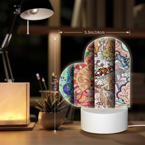 Love Acrylic Night Light, Four Different Colored Paintings Of Flowers. -Acrylic Night Light Shop 8e338a1d0c9e76583148ff9cdda20d3ef44418b7