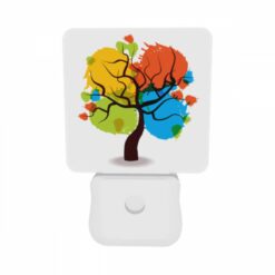 Night Light Set Of 2, A Tree With Four Different Colored Leaves. -Acrylic Night Light Shop 8e37e0dbf47f320d1d130df37f28e41309f04e3d