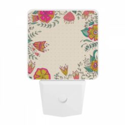 Night Light, A Colorful Floral Pattern Is Displayed On A White Background. -Acrylic Night Light Shop 8e6872b789d8d1aa952b901b84c96541e7f5a7bb
