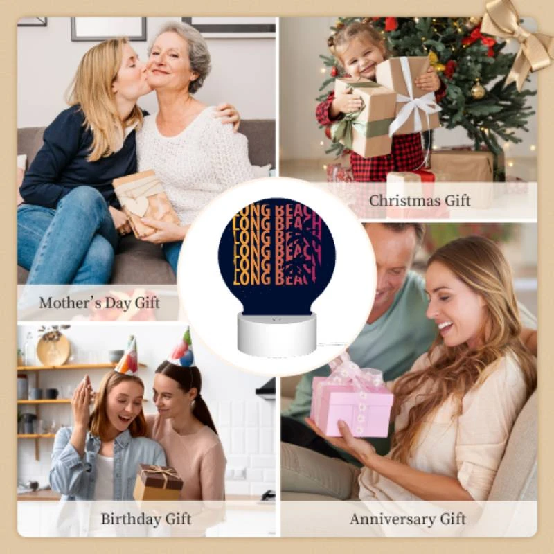 Round Acrylic Night Light, A colorful poster advertising summer adventures. Round Acrylic Night Light, A Colorful Poster Advertising Summer Adventures. -Acrylic Night Light Shop 8eed33cc22c437ee0852aa45d878f2fca71ab1bd