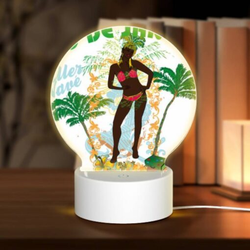 Round Acrylic Night Light, A Woman In A Bikini Poses For A Poster Advertising Rio De Janeiro. -Acrylic Night Light Shop 8f1e7181c07b6d51b33fc2b833327343281810af