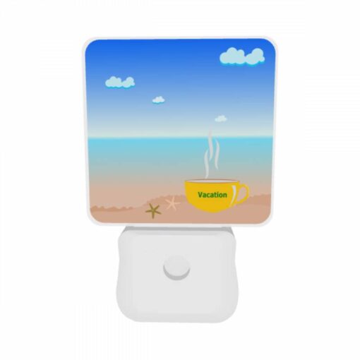 Night Light Set Of 2, A Cup Of Coffee With A Beach Scene In The Background. -Acrylic Night Light Shop 8f7c75da6b1ababfeeaba235c18dd1062a8d1bc2