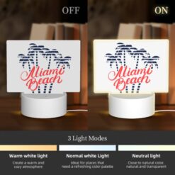 Rectangular Acrylic Night Light, A Logo For The Miami Beach. -Acrylic Night Light Shop 8f93b937b423d967c71a8063986634b7db6c44c4
