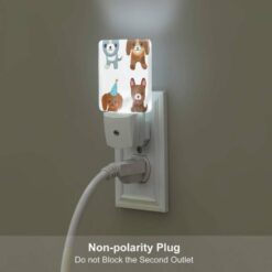 Night Light Set Of 2, Four Different Colored Dogs Wearing Party Hats. -Acrylic Night Light Shop 8fbe8d16eae0cfe2d60bac0215aab8d1286c9be6