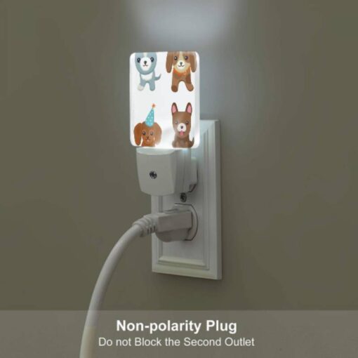 Night Light Set Of 2, Four Different Colored Dogs Wearing Party Hats. -Acrylic Night Light Shop 8fbe8d16eae0cfe2d60bac0215aab8d1286c9be6