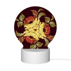 Round Acrylic Night Light, A Colorful Flower Design With Yellow -Acrylic Night Light Shop 8fd135319ac24d20727175e31d8234bc05ff3c0a