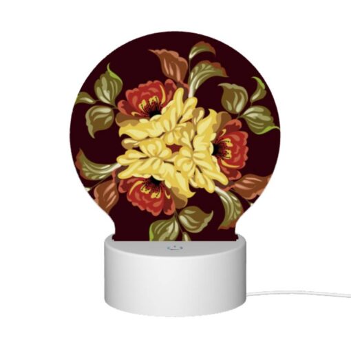 Round Acrylic Night Light, A Colorful Flower Design With Yellow -Acrylic Night Light Shop 8fd135319ac24d20727175e31d8234bc05ff3c0a