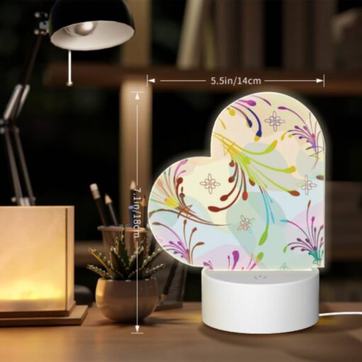 Love Acrylic Night Light, A Colorful Floral Pattern With A Variety Of Colors And Shapes. -Acrylic Night Light Shop 902fe4039fac9a4d8aea062844f693480ca24e71