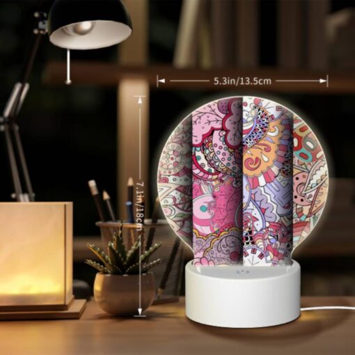 Round Acrylic Night Light, Three Colorful Designs Of A Clock Are Displayed. -Acrylic Night Light Shop 9041c2fec8506c220a8ea355005352508bc25130