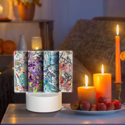 Rectangular Acrylic Night Light, Three Colorful Designs Are Displayed On A Wall. -Acrylic Night Light Shop 90abd496270b4397fdf52d9af0e8c272d8d45a8b