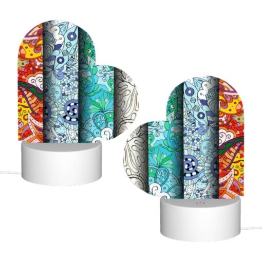 Love Acrylic Night Light, Three Colorful Designs Of Flowers Are Displayed On A Wall. -Acrylic Night Light Shop 9176038e84f56e358cd1922fc7c84afd3469f406