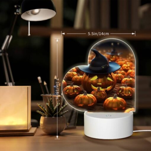 Love Acrylic Night Light, A Witch's Hat Is On Top Of A Pumpkin. -Acrylic Night Light Shop 91cd85a0ab5b75de36022c9fa72ed5865d02ad56