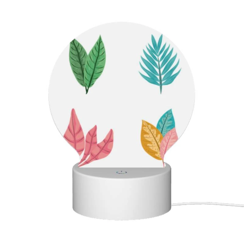 Round Acrylic Night Light, Four different colored leaves are shown in a row. Round Acrylic Night Light, Four Different Colored Leaves Are Shown In A Row. -Acrylic Night Light Shop 92190ddd0630da5067c0dc77d0e4c325a93ac303