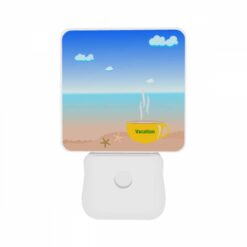 Night Light Set Of 2, A Cup Of Coffee With A Beach Scene In The Background. -Acrylic Night Light Shop 922f2b144478af96f33ad6288ba554a739618534