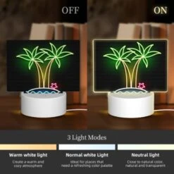 Rectangular Acrylic Night Light, A Neon Sign Of Palm Trees And A Star. 2 Rectangular Acrylic Night Light, A Neon Sign Of Palm Trees And A Star. -Acrylic Night Light Shop 927890df934be39509821d3d9d744c280658a020