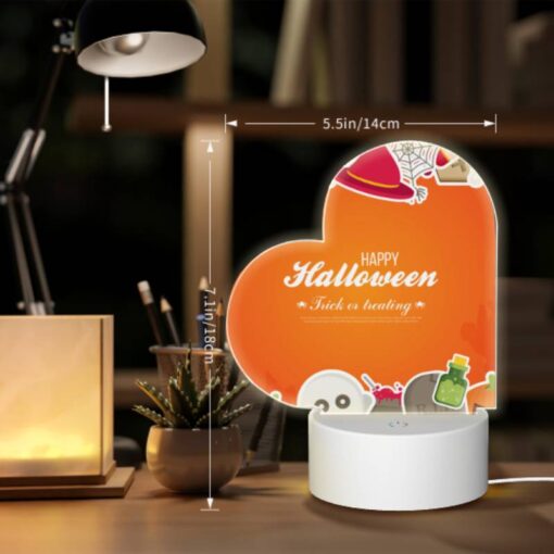 Love Acrylic Night Light, A Colorful Halloween Poster With Various Halloween Items. -Acrylic Night Light Shop 92840b882c986298f4443b63d3f0b3e27cc1df99