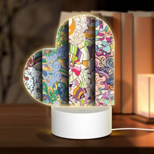 Love Acrylic Night Light, Four Different Colored Paintings Of Flowers. -Acrylic Night Light Shop 92daf5d43800703d05ecaa12badd345e0bc7a6df
