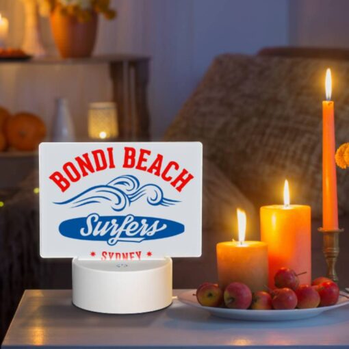Rectangular Acrylic Night Light, A Logo For Bondi Beach Surfers. -Acrylic Night Light Shop 937a15c589412d31dee087e92dd375596937901a