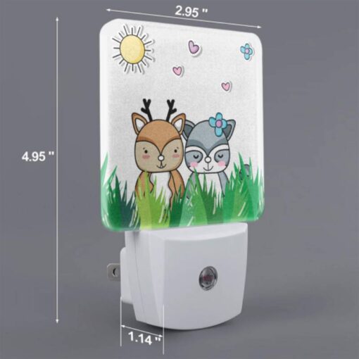 Night Light Set Of 2, Two Cartoon Animals -Acrylic Night Light Shop 93b511c69bc7756a930a153bb1b19e7e0278bb20