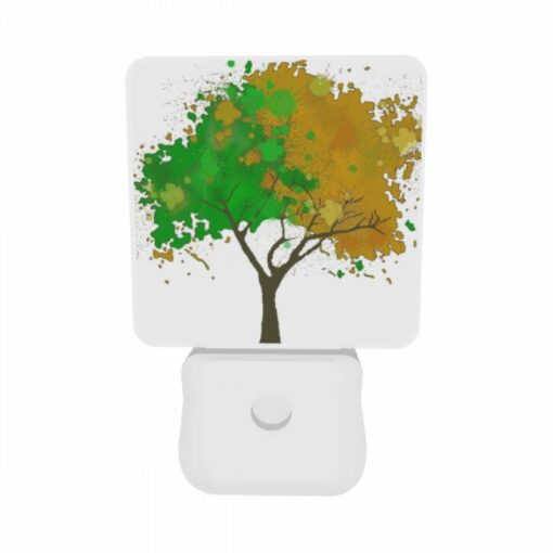 Night Light Set Of 2, A Tree With Green And Yellow Leaves. -Acrylic Night Light Shop 93b97d0165594876327cfc957c7a2f283320fef6