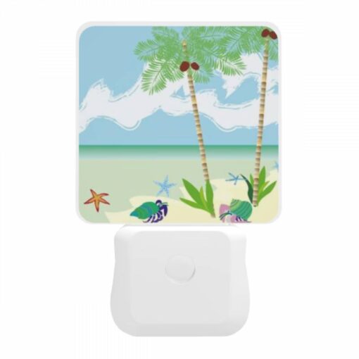 Night Light, A Painting Of A Beach With Palm Trees And A Crab. -Acrylic Night Light Shop 9439b5013e5848fca672c3e40cea429daf5c85d3