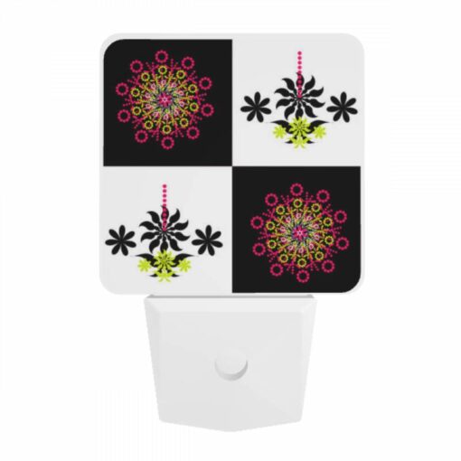 Night Light, A Black And White Image Of A Flower With A Pink Center. -Acrylic Night Light Shop 945a5f5d7f88247003f99e8c562d0c3a218b3b65