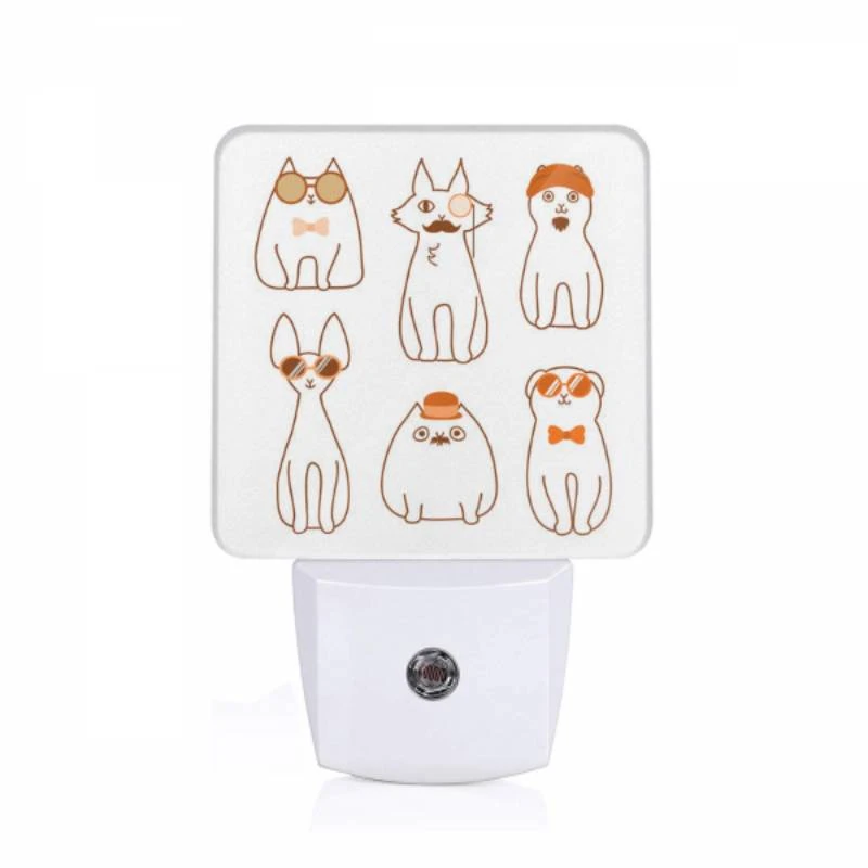 Night Light, A collection of cartoon cats wearing sunglasses and hats. Night Light, A Collection Of Cartoon Cats Wearing Sunglasses And Hats. -Acrylic Night Light Shop 94d838ef581b56079e73de9b212d3c0b9faa35ba
