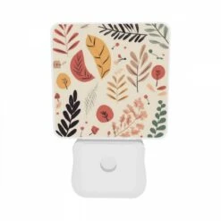 Night Light Set Of 2, A Collection Of Leaves And Flowers In Various Colors. -Acrylic Night Light Shop 94def5703d52ffe19aef5a15867bc8d9e83e8bae