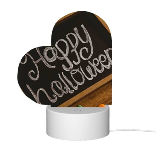 Love Acrylic Night Light, A Chalkboard With The Words "Happy Halloween" Written On It. -Acrylic Night Light Shop 94e135d4d24d4bf68074f473e3eaf101319407dd