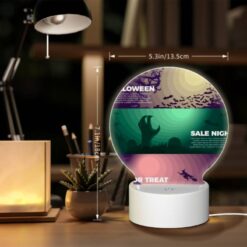 Round Acrylic Night Light, A Colorful Poster With Halloween -Acrylic Night Light Shop 952b7fdb5f2279819568009a63d247e4390f5a6b
