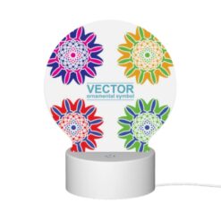 Round Acrylic Night Light, A Set Of Six Colorful Flower Designs. -Acrylic Night Light Shop 952deb1c9cf0a5dbe0216f8e271f2c67c6c7e036