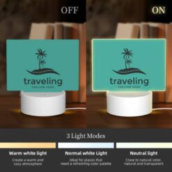 Rectangular Acrylic Night Light, A Logo For A Traveling Company. -Acrylic Night Light Shop 95791a7f54482a1143cb710c624d335b3e72bc75