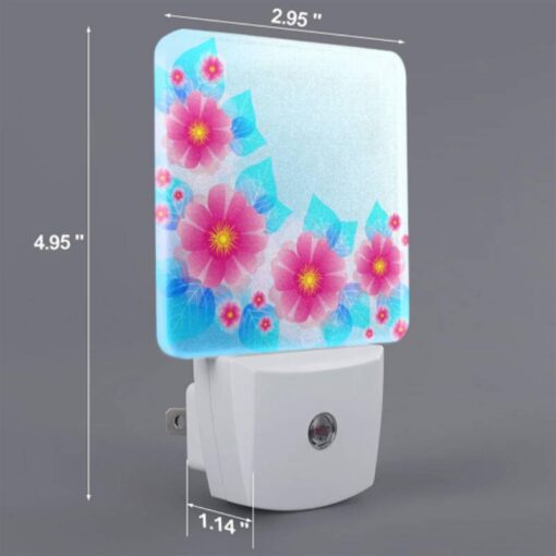 Night Light, A Blue And Pink Flower Arrangement. -Acrylic Night Light Shop 95de599d90ddfbabd1643f7aa1bc175730e3f4a1
