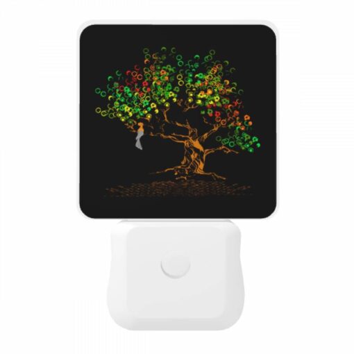 Night Light, A Woman Is Sitting In A Tree With A Colorful Background. -Acrylic Night Light Shop 961772d2ed56e9b4787c81a2dd87d462fd88a262