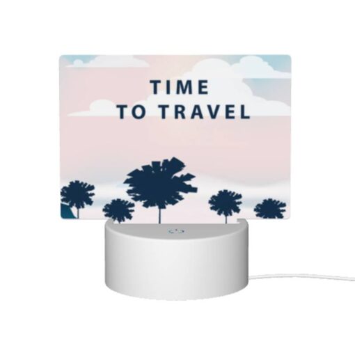 Rectangular Acrylic Night Light, A Boat With A Red Roof Is Traveling On The Water. -Acrylic Night Light Shop 961880edc02998c4a635a802890e7881507e0b4f