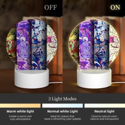 Round Acrylic Night Light, Four Different Colored Designs Of A Butterfly. -Acrylic Night Light Shop 9694ac250c48a7c6c79bf0d07b82b49a0bf3f299
