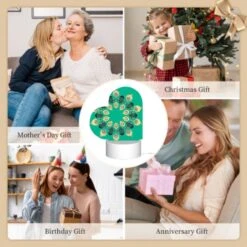 Love Acrylic Night Light, A Colorful Design With A Green Background. -Acrylic Night Light Shop 969c1bbc4f304e7c86b102210780bd412e949609