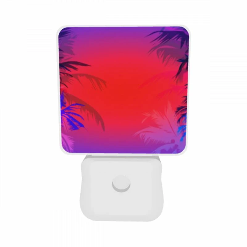 Night Light Set of 2, Two palm trees are in the background of a blue and red sky. Night Light Set Of 2, Two Palm Trees Are In The Background Of A Blue And Red Sky. -Acrylic Night Light Shop 96c4c31749590a747f3fb73604fe60bb7f29dae8