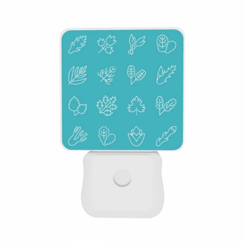 Night Light Set of 2, A collection of leaves and flowers in black and white. Night Light Set Of 2, A Collection Of Leaves And Flowers In Black And White. -Acrylic Night Light Shop 973c6416661ee387b1fdca724c97cab3ac25d7d7