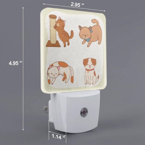 Night Light, Four Different Colored Cats Are Shown Playing With A Toy. -Acrylic Night Light Shop 97949838af1afd54423cc76e6e077d17d746b220