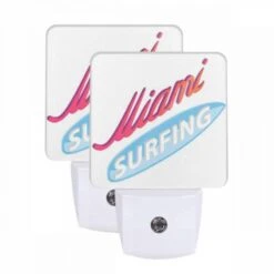 Night Light Set Of 2, A Logo For Miami Surfing.