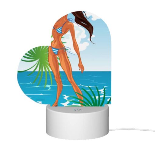 Love Acrylic Night Light, A Woman In A Bikini Is Standing On A Beach. -Acrylic Night Light Shop 982433a94bb478f9f1ea627ed883598b4c0886e6