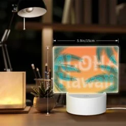 Rectangular Acrylic Night Light, A Colorful Hawaii Sign With Palm Trees. -Acrylic Night Light Shop 9891c69d5998c3a04904c137b3e9d13956f36c5e