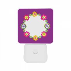 Night Light Set Of 2, A Purple Background With A Yellow Sunflower Design. -Acrylic Night Light Shop 98b4659902e35ebe9302379242f73a881ffd5776
