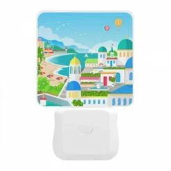 Night Light, A Colorful Cartoon Of A City With A Beach -Acrylic Night Light Shop 996fee2aff579c7670ef4e3899981d1a2693a433