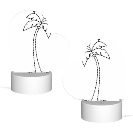 Love Acrylic Night Light, A Black And White Drawing Of A Palm Tree. -Acrylic Night Light Shop 997c2c75e2132596c25074d163d0ee108d8f57a3