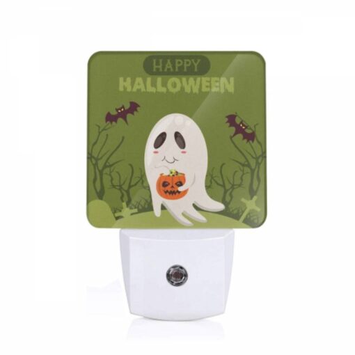 Night Light, A Cartoon Ghost Holding A Pumpkin. -Acrylic Night Light Shop 99c8e9471a0434c283e67262b0e6451c0b8dea73
